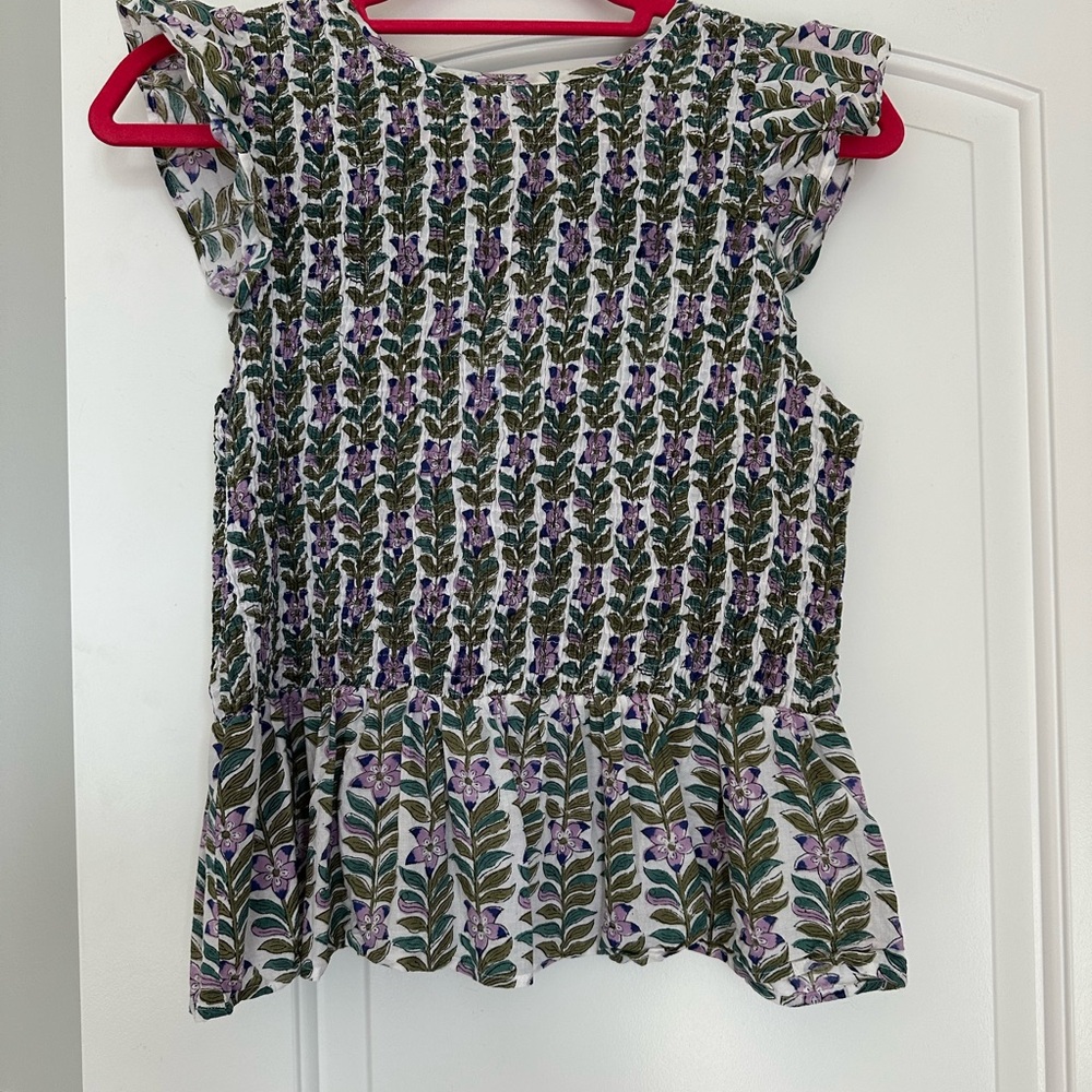Perry Walker Floral Smocked Top